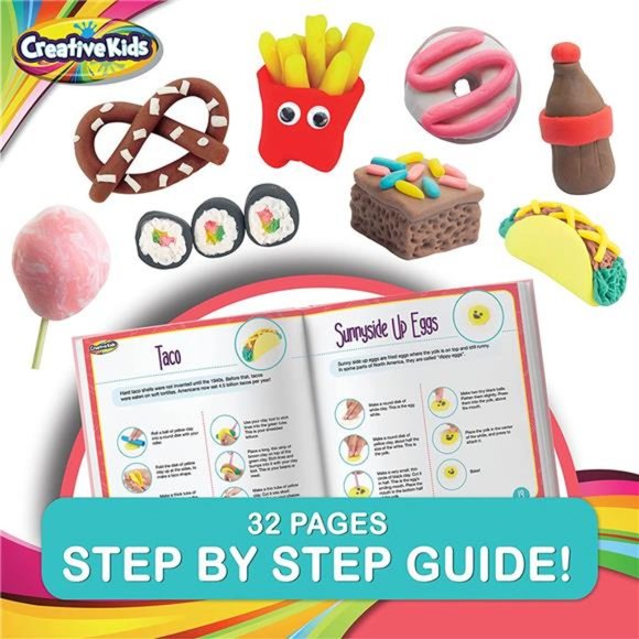 Air Clay Foodie Creations 30 Clay Charms with 13 Colors for Ages 6+ - Picture 3 of 7